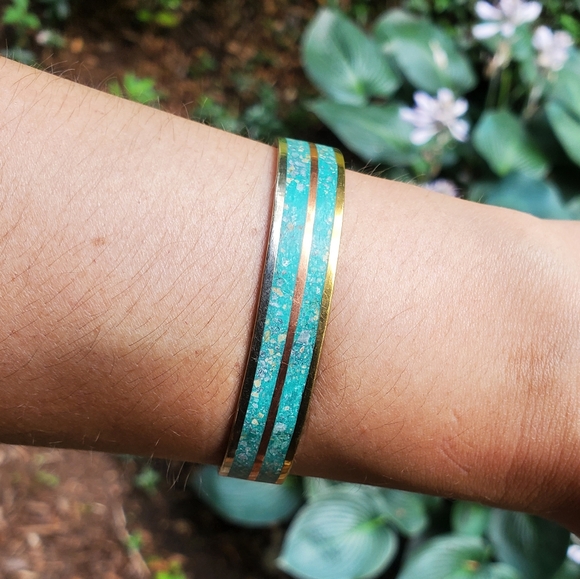 *RARE* Vintage Mexican Turquoise Cuff Bracelet - Picture 14 of 16